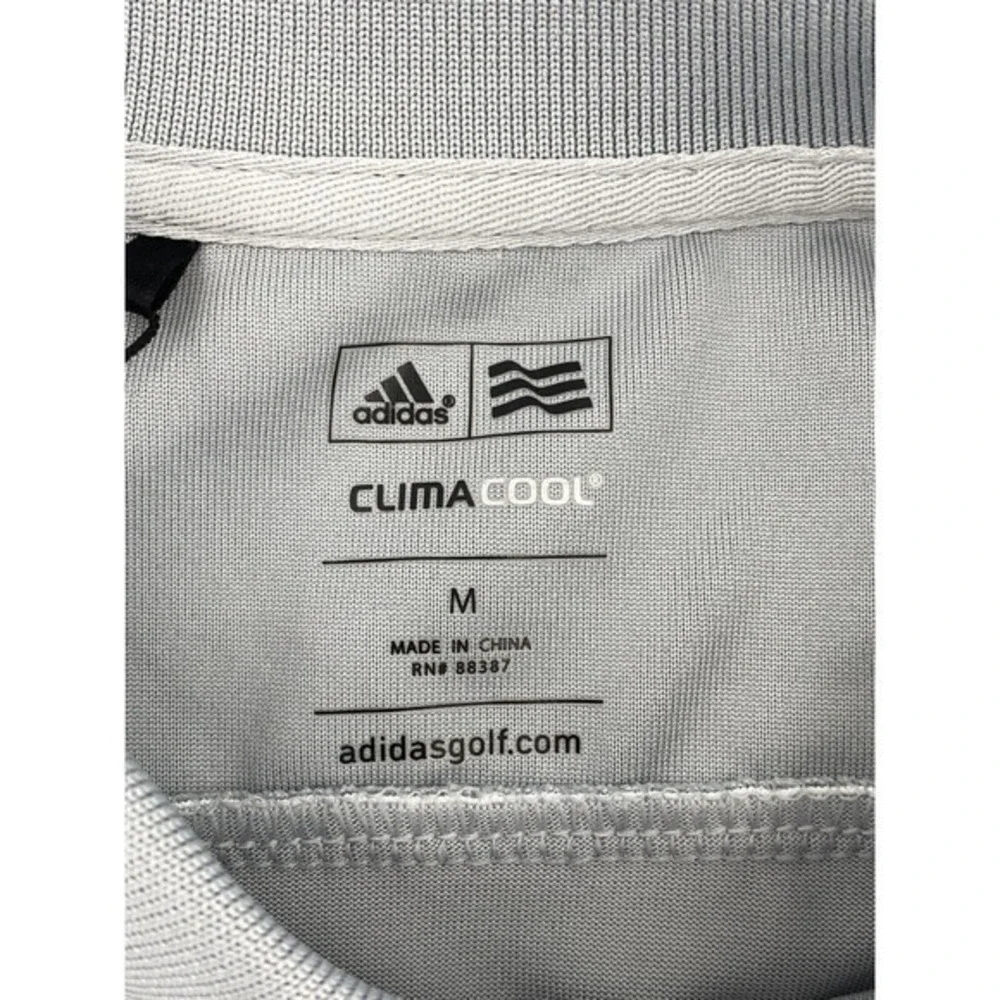 Adidas Mens Climacool Golf Polo Short‎ Sleeve Shirt Grey Size Medium